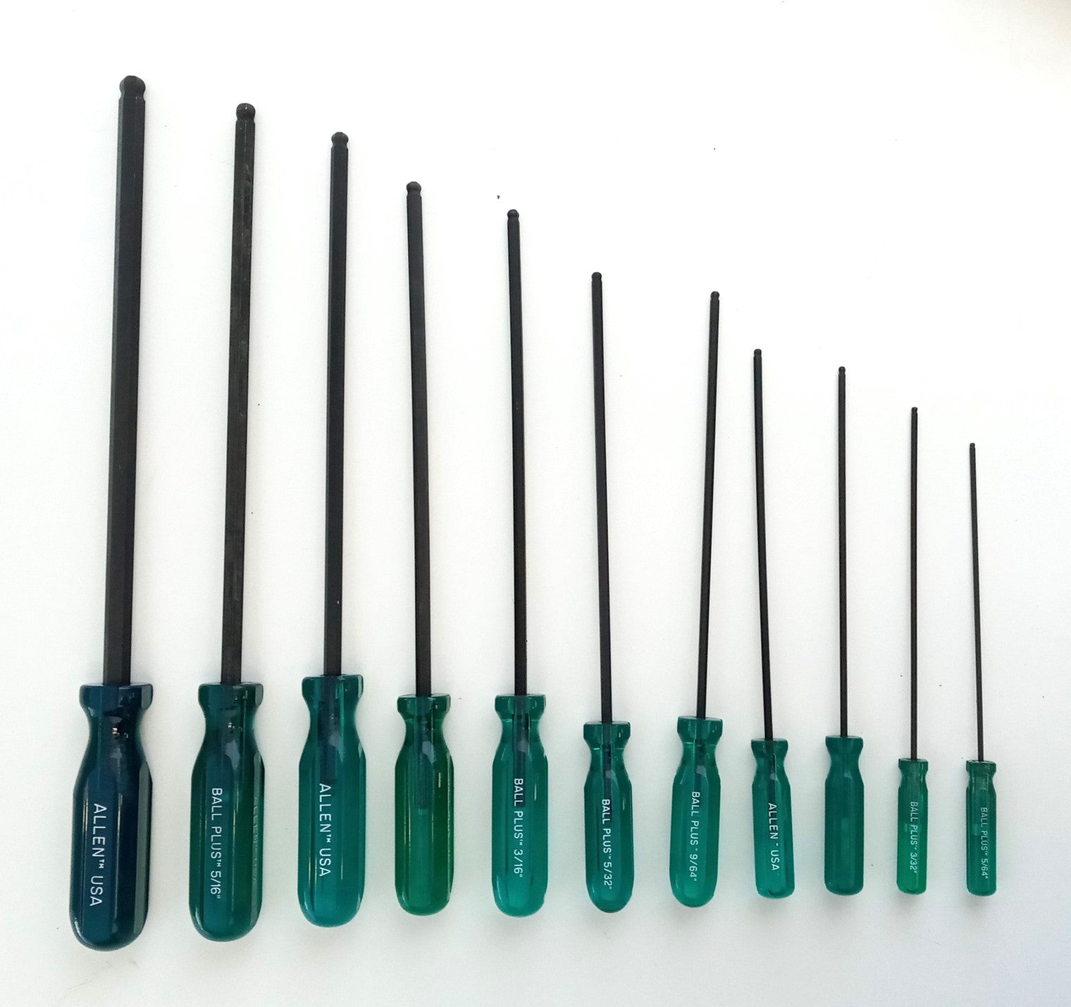 Allen 24pc Regular and Long Hex Screwdriver Set Ball Plus USA 46314