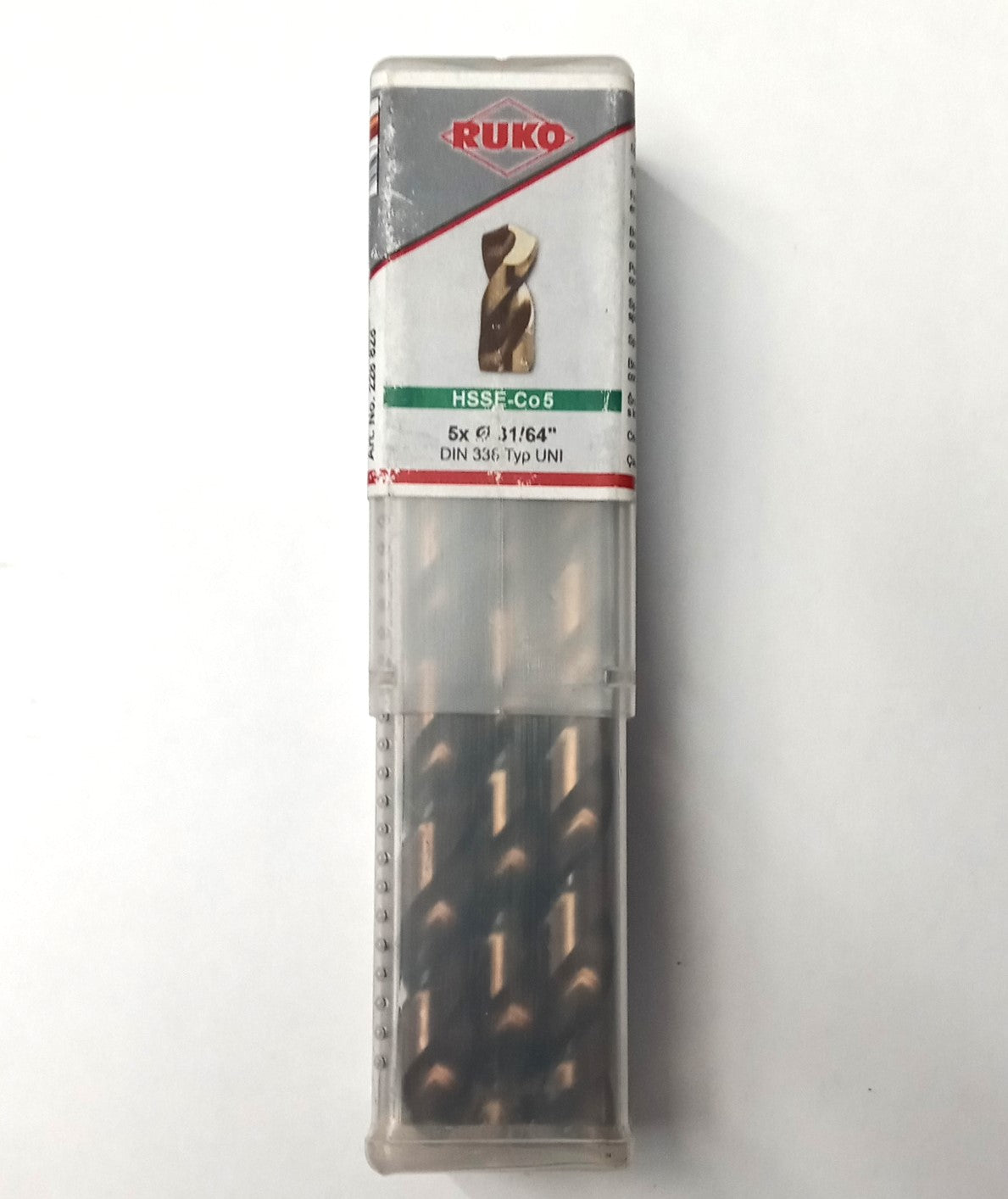 Ruko 13/64" Drill Bit HSS With Cobalt 5pcs. Germany 228828