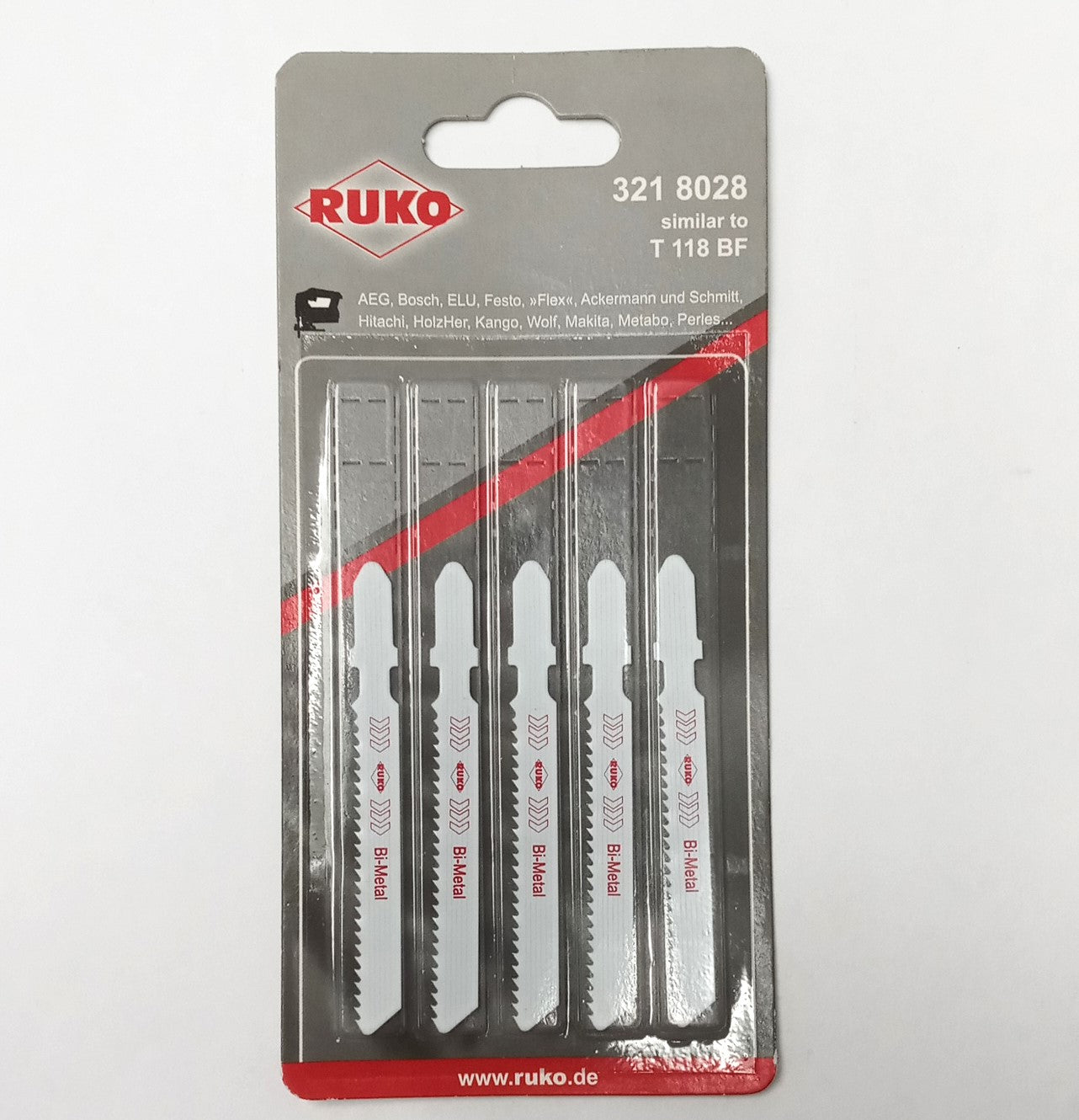 Ruko T-shank Jig-Saw Blades T-118BF (5pcs) 3218028 Germany