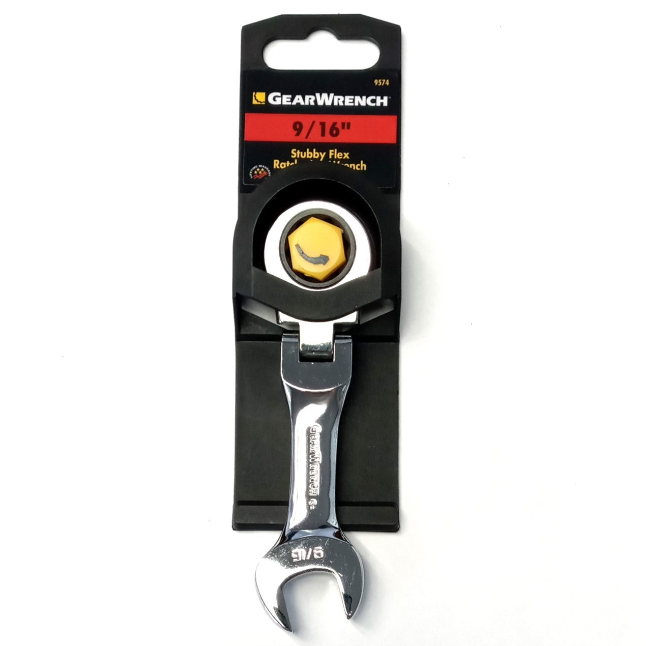 GearWrench Stubby Flex Ratcheting Wrench 9/16" 9574