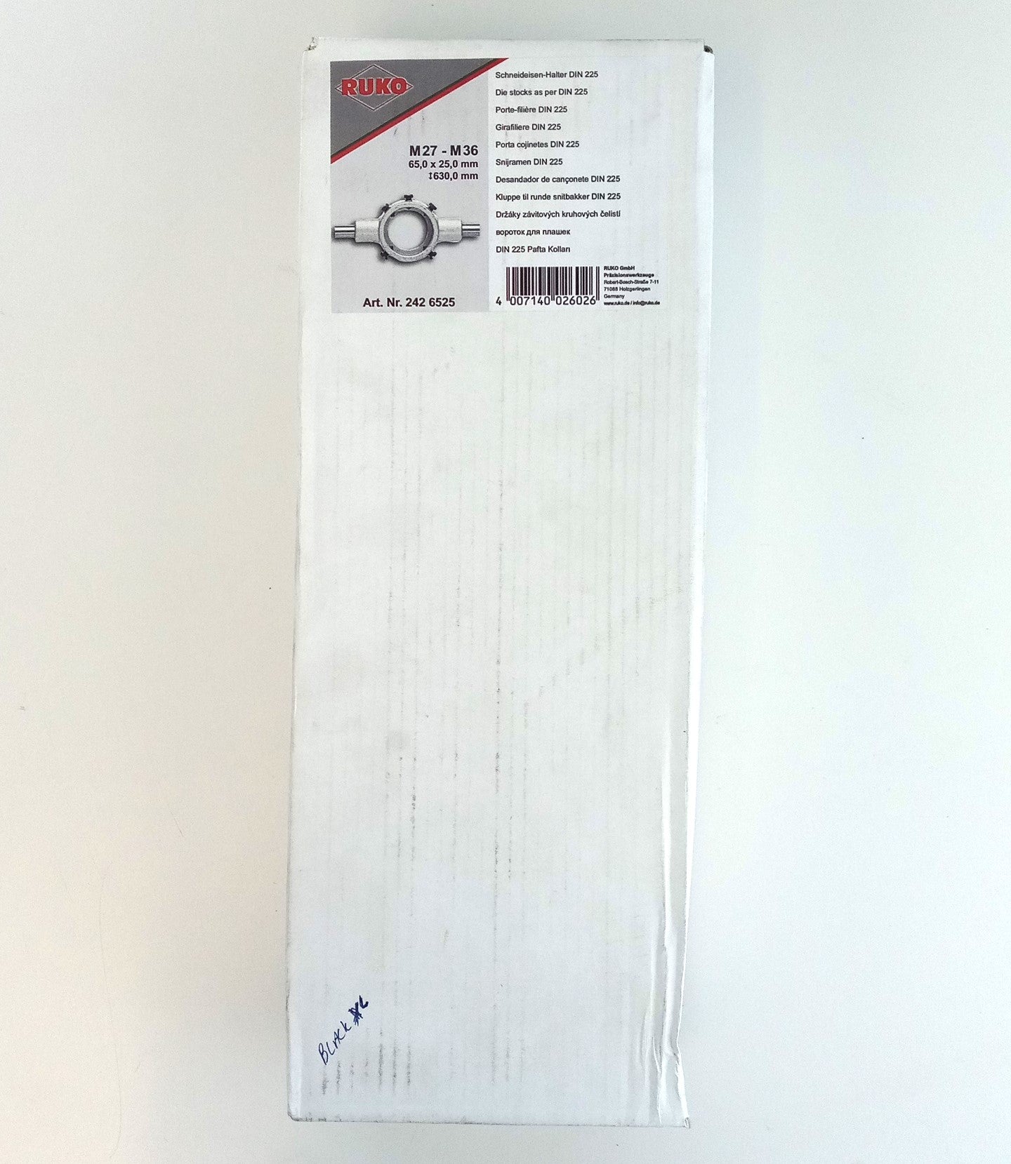 Ruko Die Holder 65 x 25 Din 225 Germany 2426525