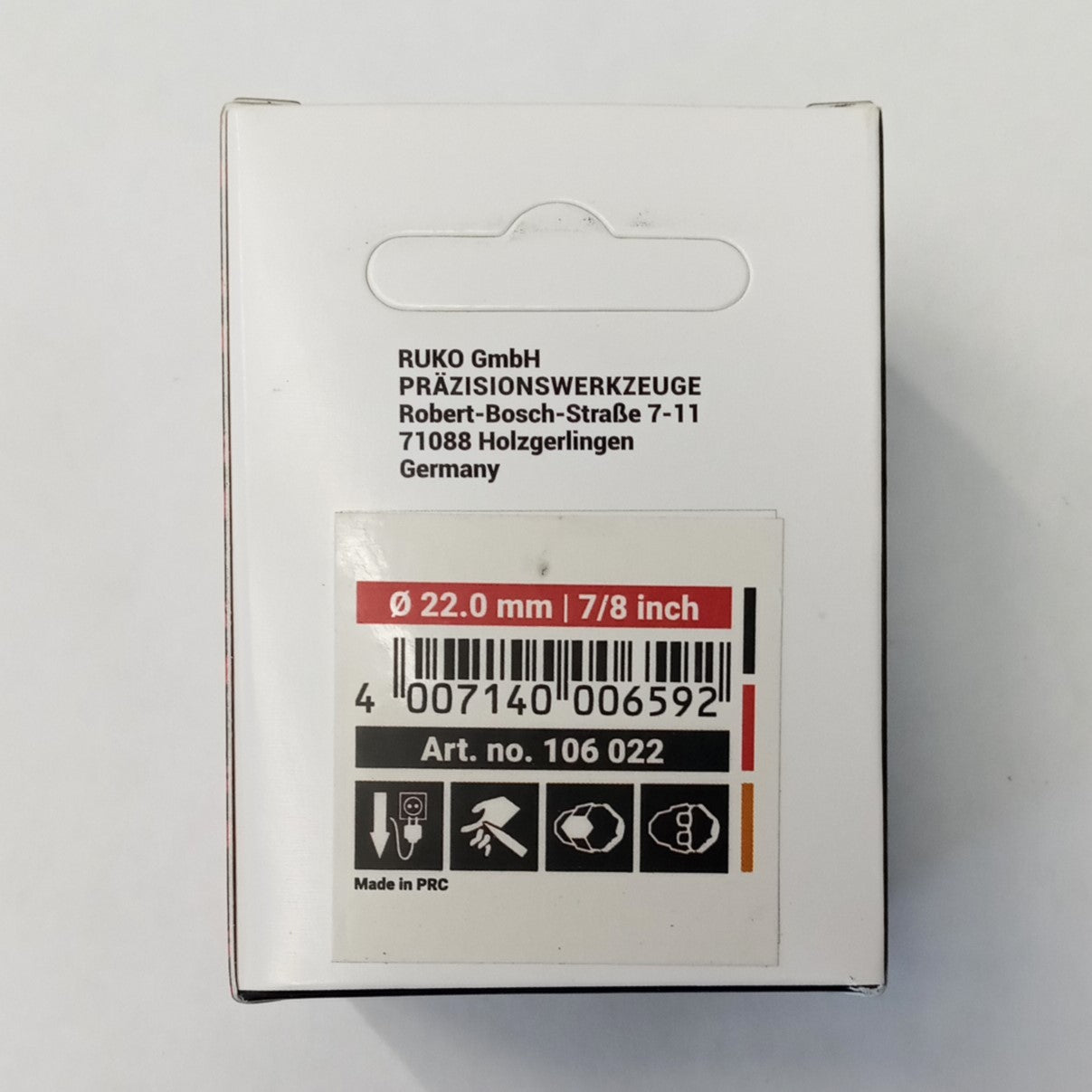 RUKO High Speed Steel Bi-Metal Hole Saw, 7/8" 106022