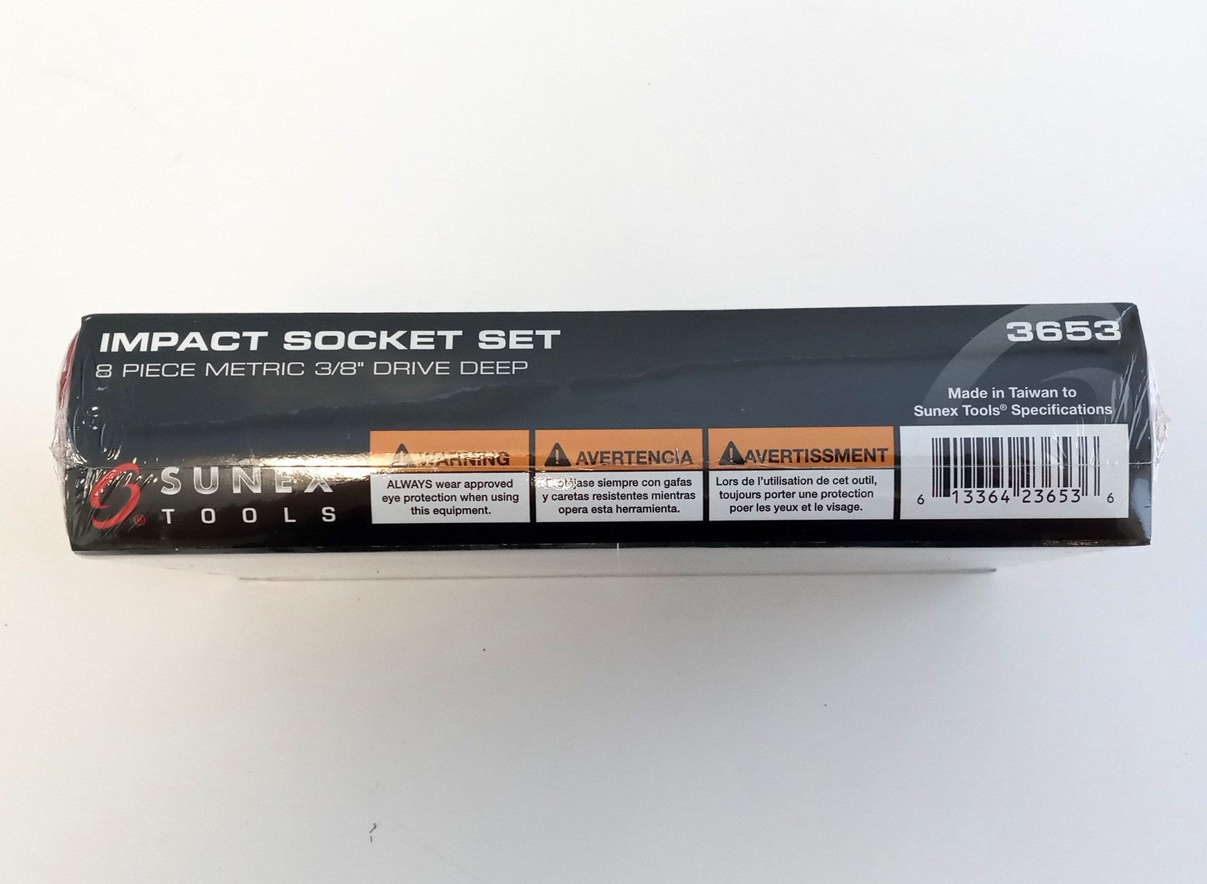 Sunex 3653 8 Piece 3/8" Drive 6 Point Metric Deep Impact Socket Set