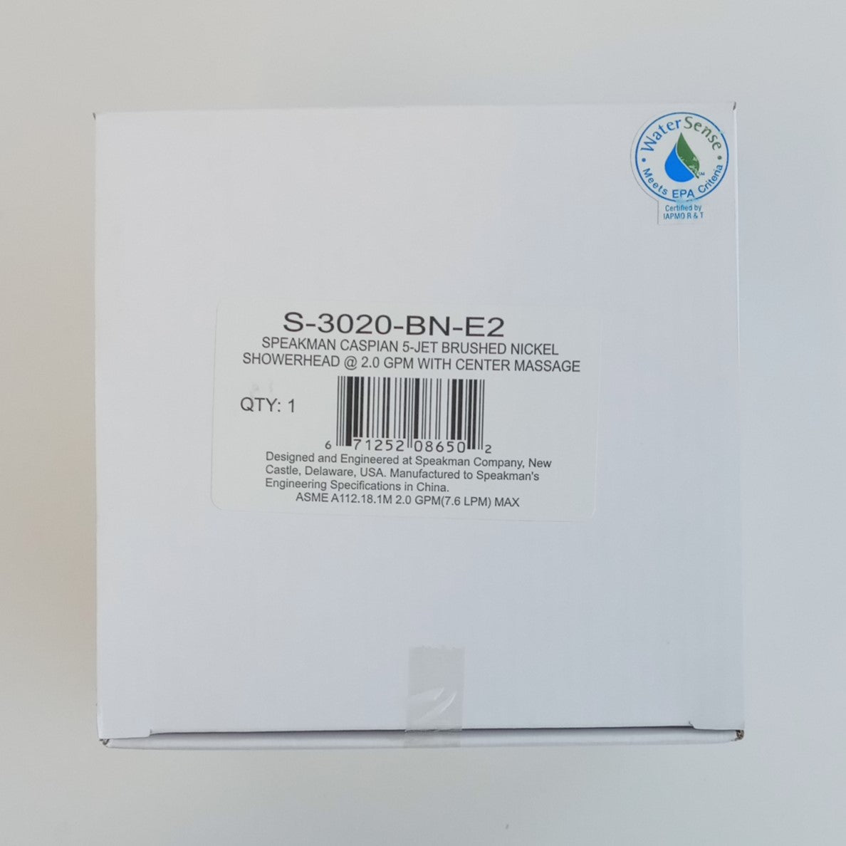 Speakman Low Flow Fixed Shower Head 2.0 GPM Brushed Nickel S-3020-BN-E2
