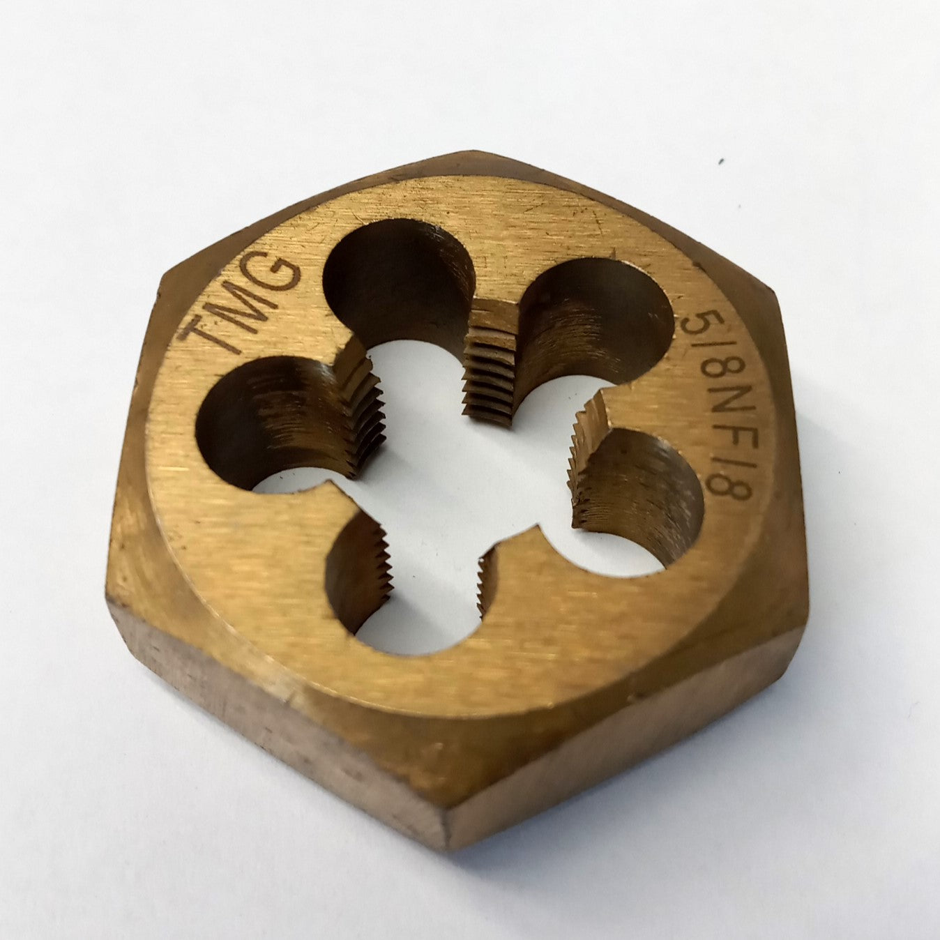 Master Mechanic 788925 5/8" 18 NF Titanium coated Hex Die - Fine