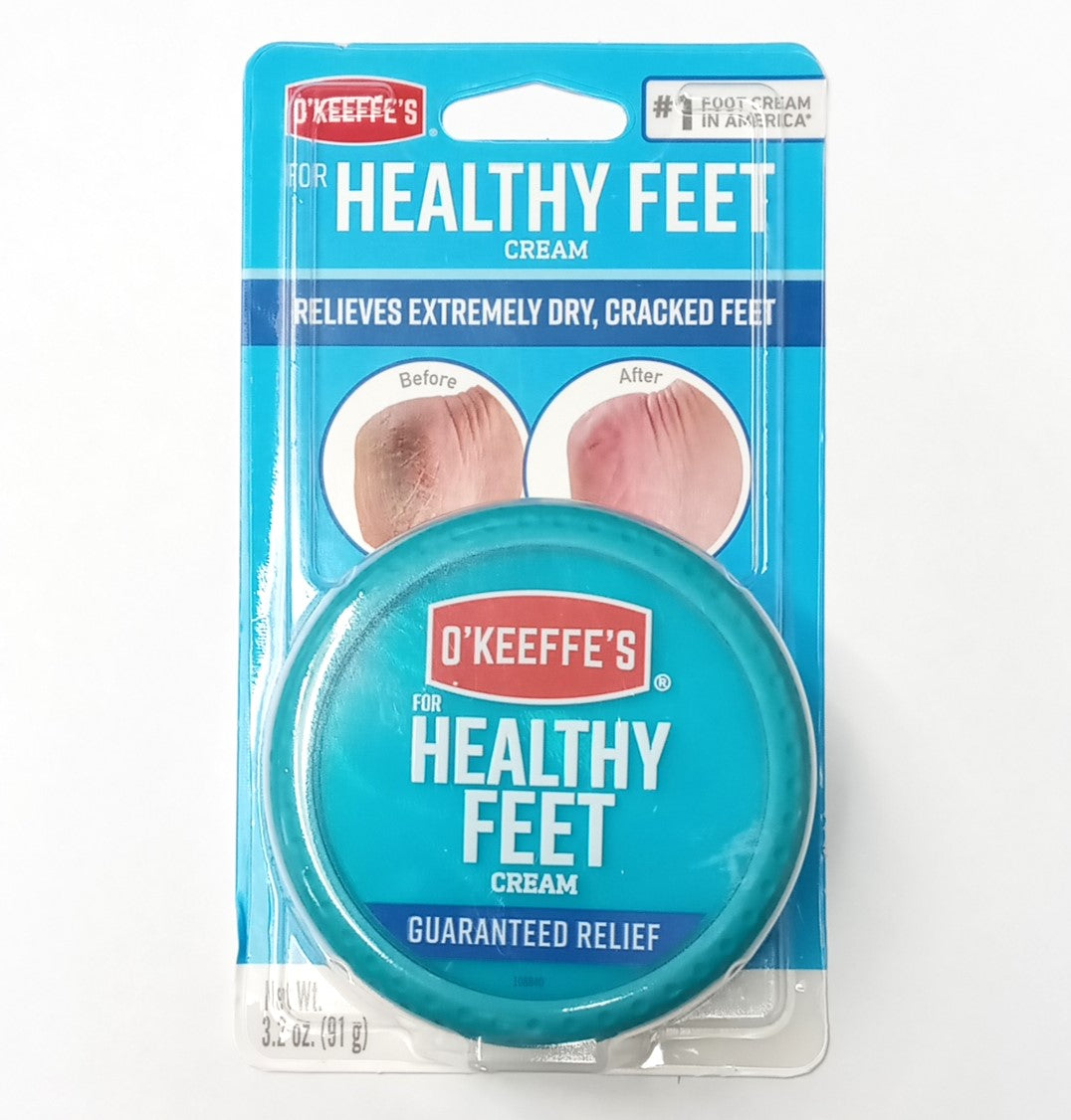 O'Keefe's Healthy Foot Cream. Relieves Extremely Dry Cracked Feet. 3.2oz Jar K03