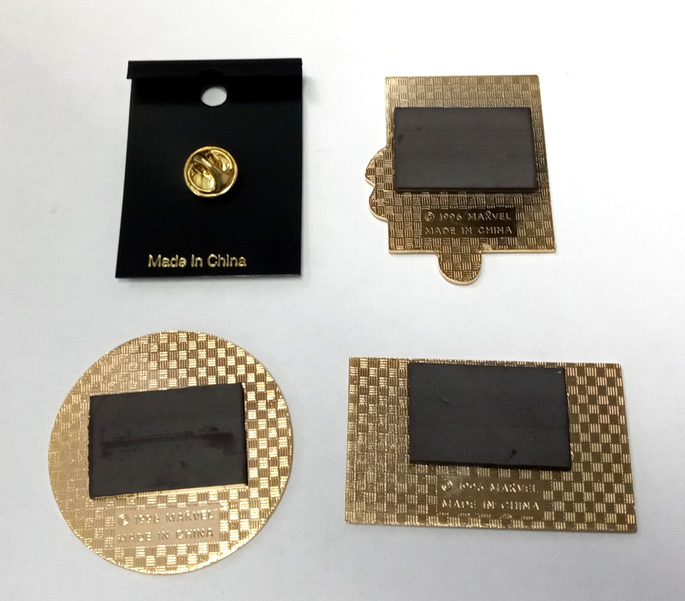 Marvel Spiderman Vintage Refrigerator Magnets & Pin 8 Piece Set