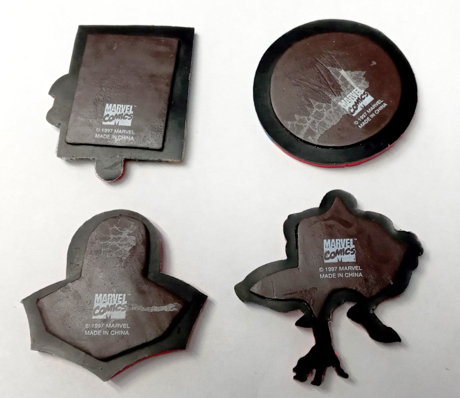 Marvel Spiderman Vintage Refrigerator Magnets & Pin 8 Piece Set