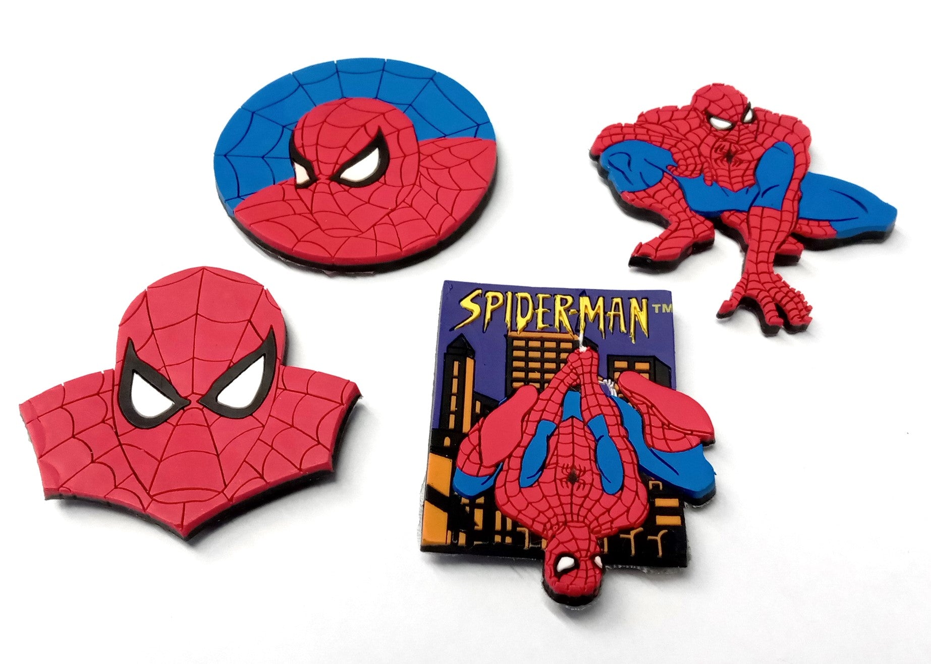Marvel Spiderman Vintage Refrigerator Magnets & Pin 8 Piece Set