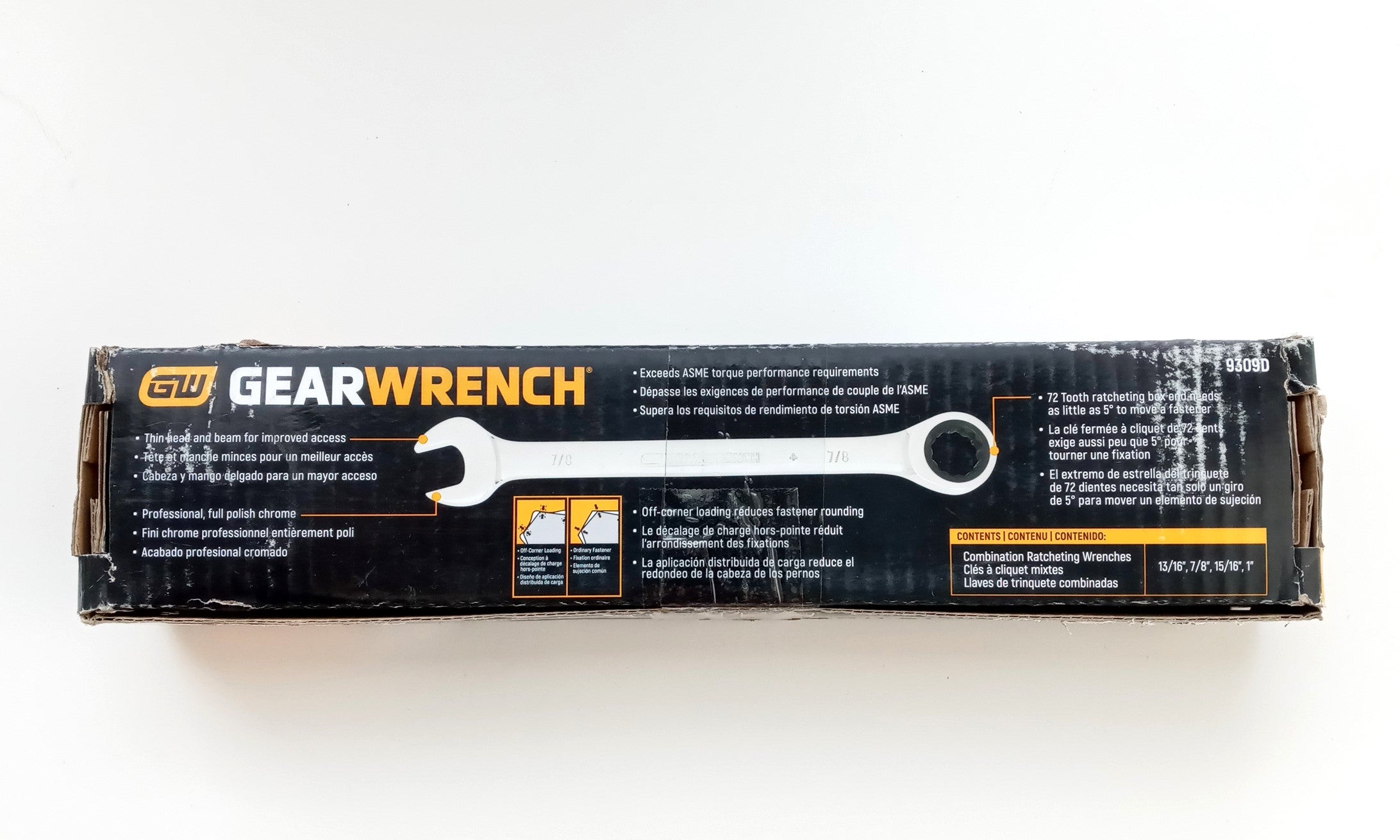 GearWrench 4Pc. SAE Ratcheting Wrench Combination Set 12Pt. 9309
