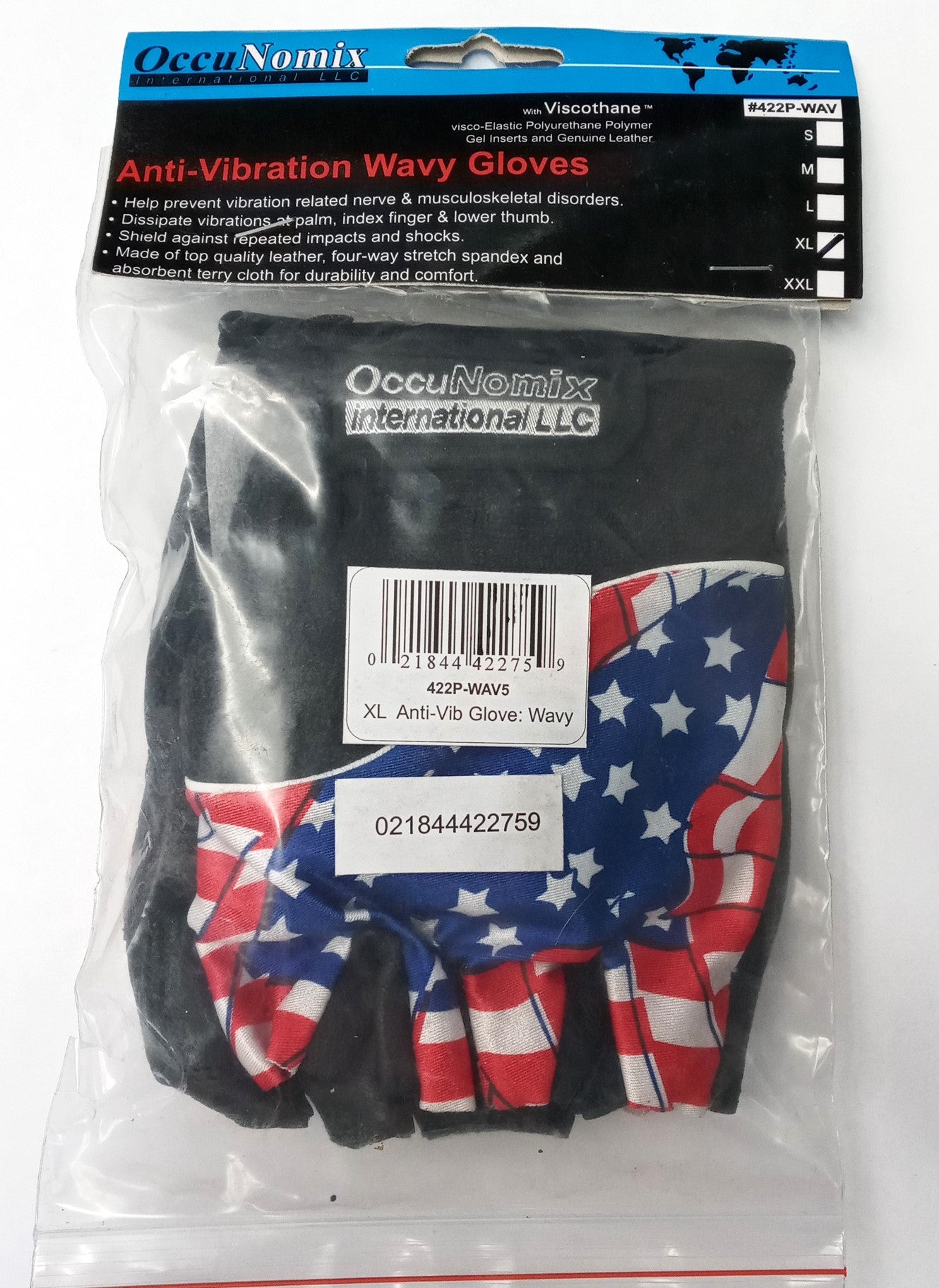 Occunomix Anti-Vibration Wavy Gloves XL Size 422P-WAV
