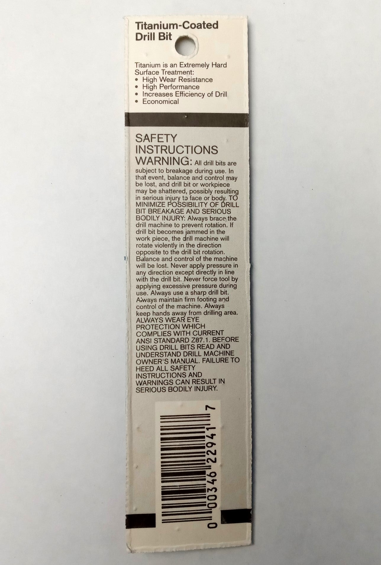 Bosch 3/16" x 3-1/2" Titanium-coated drill bit DTJ060 USA