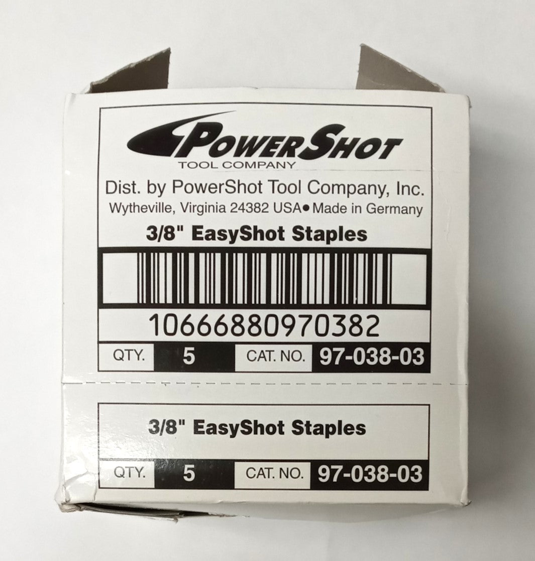 Powershot 3/8" Light Duty Staples Fits Arrow Craftsman 5000pcs (5pks) 97-038
