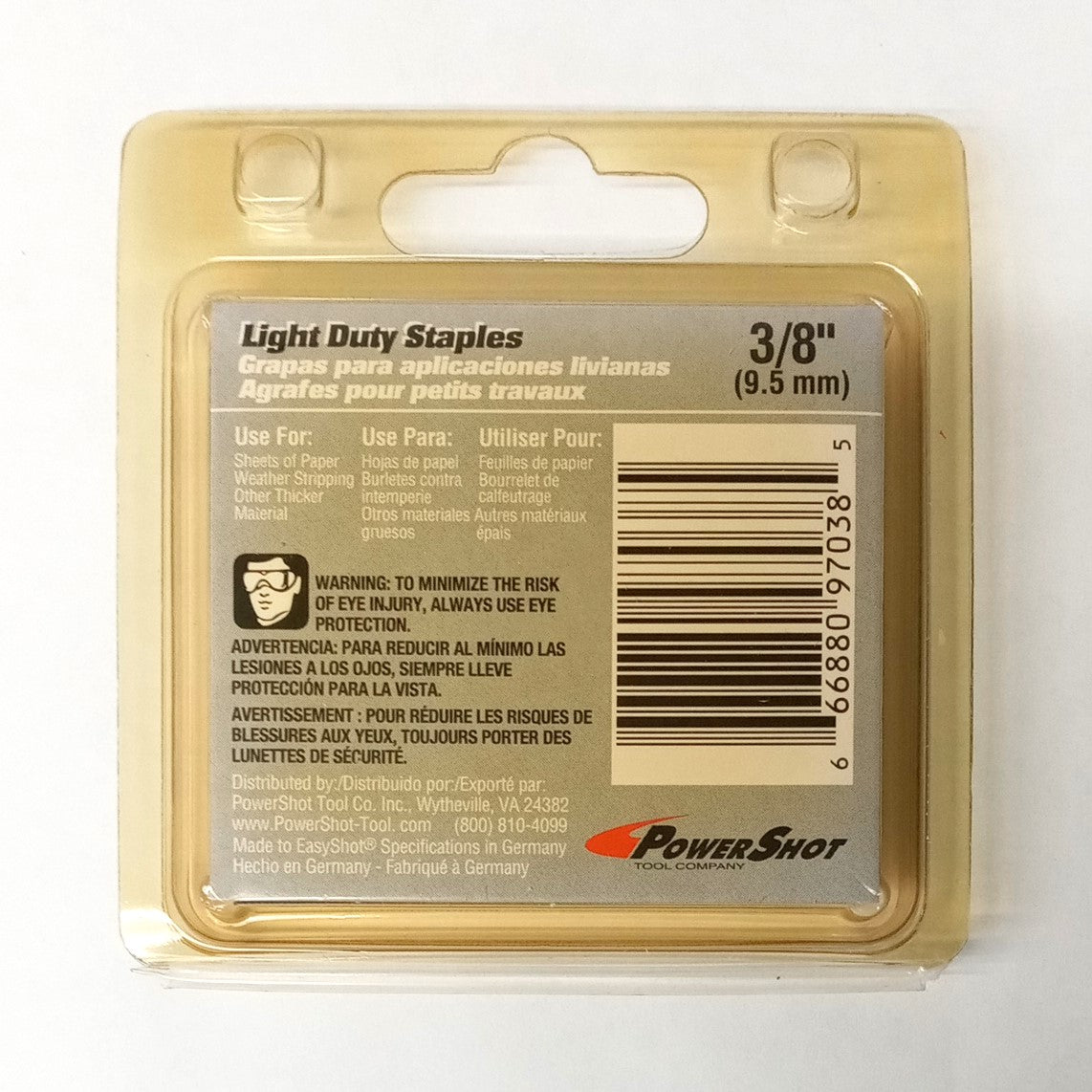 Powershot 3/8" Light Duty Staples Fits Arrow Craftsman 5000pcs (5pks) 97-038