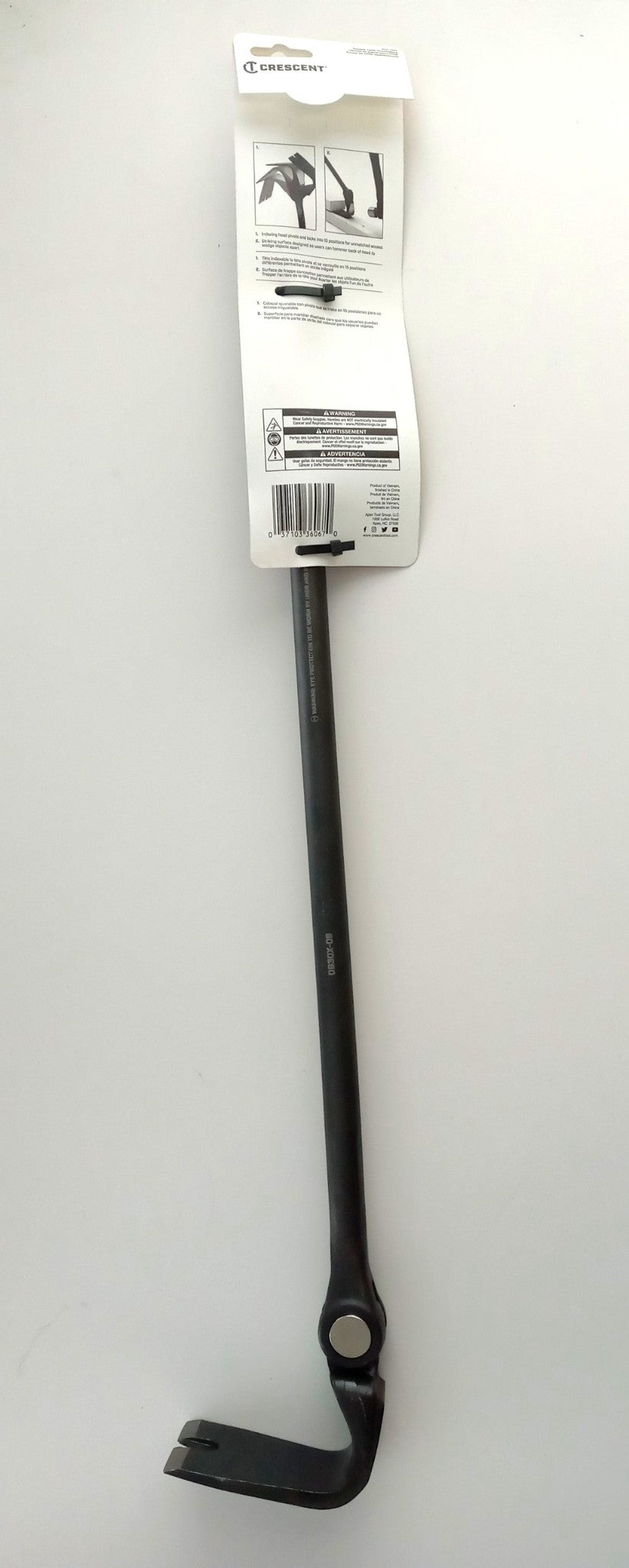 Crescent 30 Inch Indexing Pry Bar, Comfort Grip DB30X