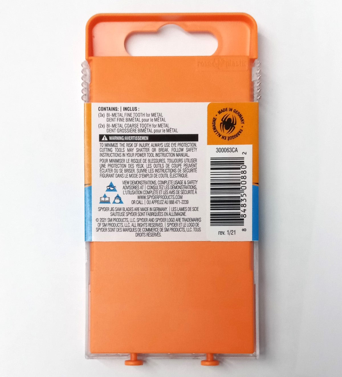 Spyder Jig Saw Blades 5 Pack Assorted Metal Cutting Kit T-Shank 300063