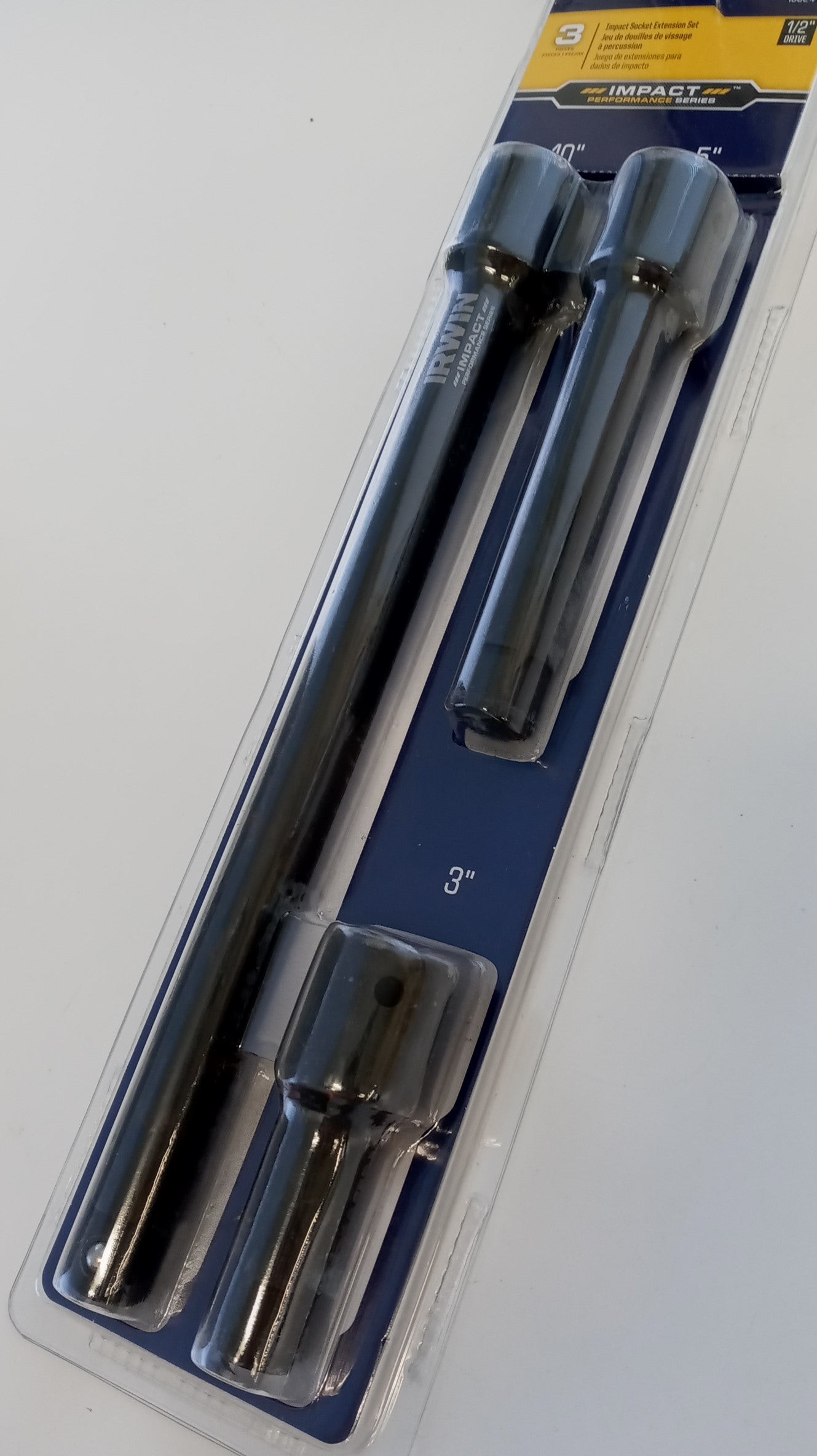 IRWIN 1882417 1/2" Drive Impact Socket Extension set 3", 5" & 10"
