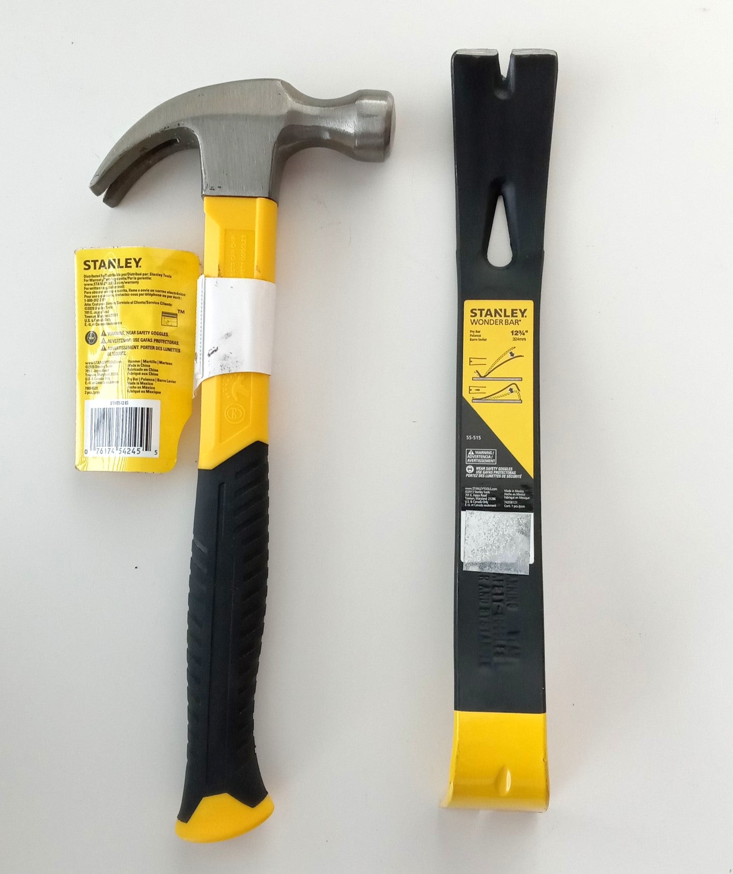 Stanley STHT54245 16oz Hammer And 12-3/4" Wonder Bar Pry Bar 55-514