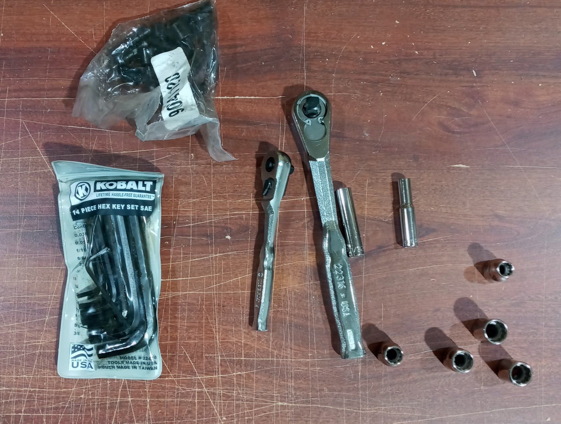Kobalt Prepack Toolkit - RANDOM Ratchets, Screw Tips, Nutsetters USA 2308402