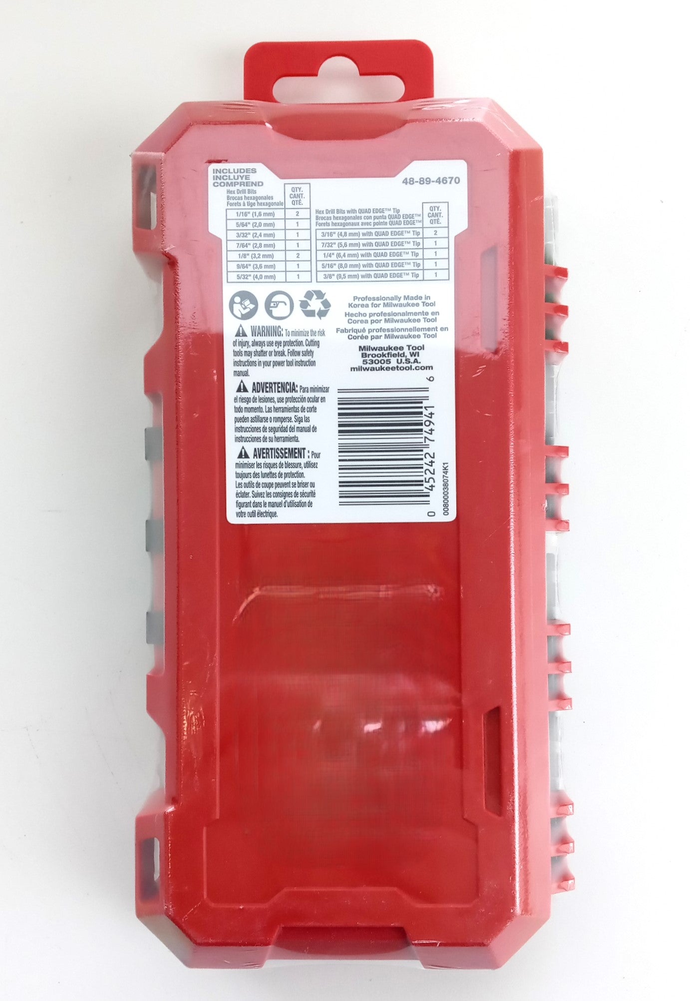 Milwaukee SHOCKWAVE Red Helix Titanium Drill Bit Set 15pc 48‑89‑4670