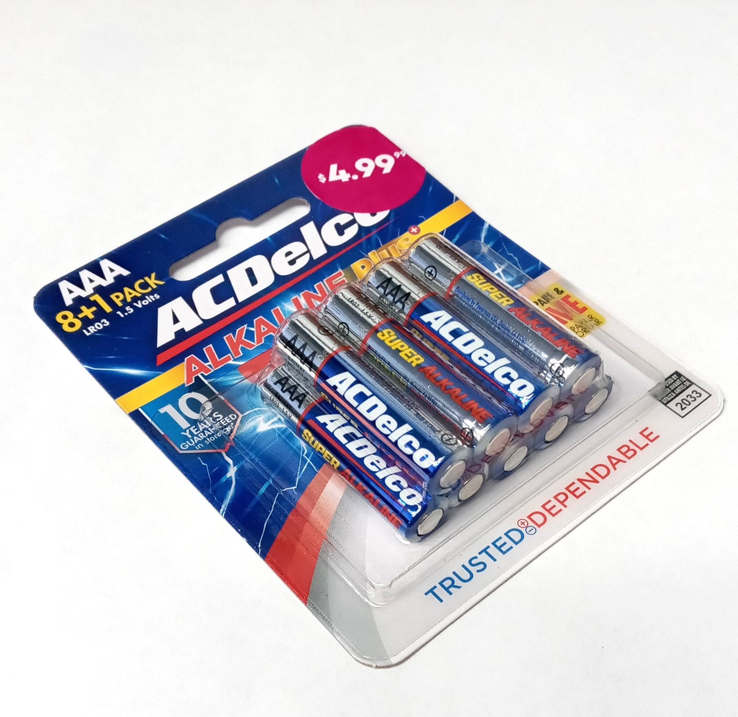 ACDelco AAA Batteries Super Heavy Duty  Count 9 per Pk  exp 2033