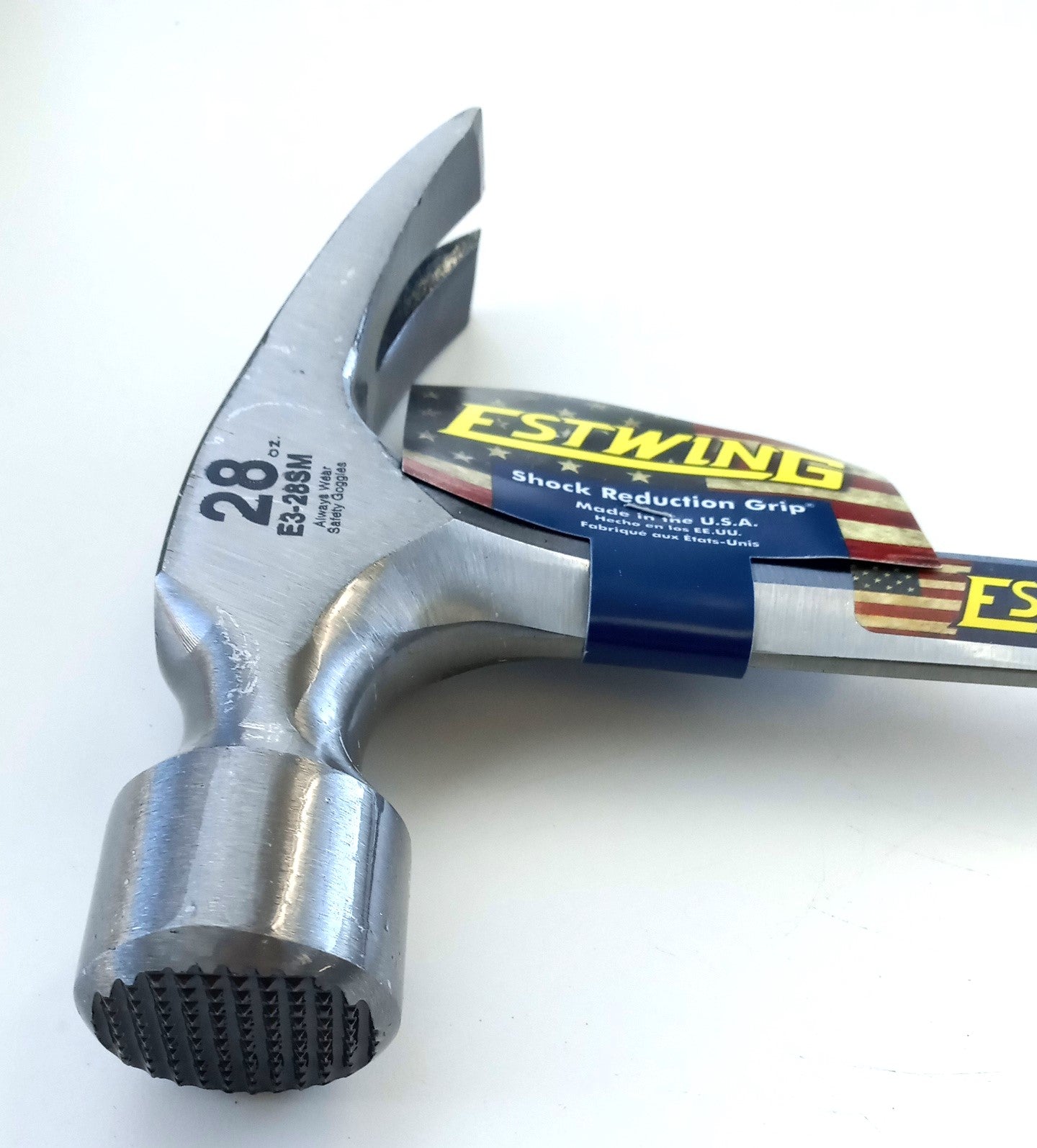 Estwing 28oz Milled Face Framing Hammer Shock Reduction Grip E3‑28SM