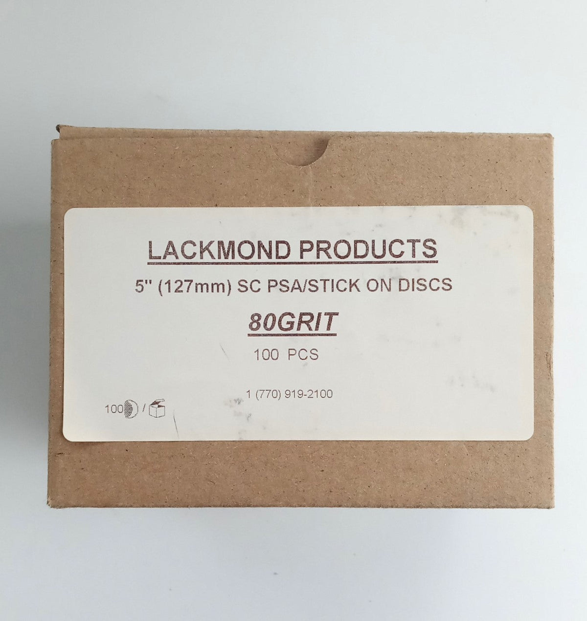Lackmond 5 Inch PSA Silicon Carbide Sanding Discs 80 Grit 100 Pack LACK80
