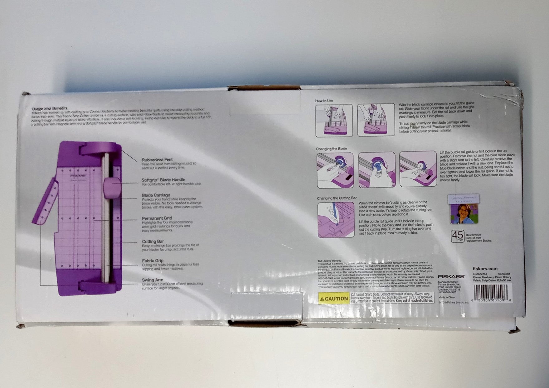 Fiskars 01-000472J 45Mm Donna Dewberry Collection Fabric Strip Cutter