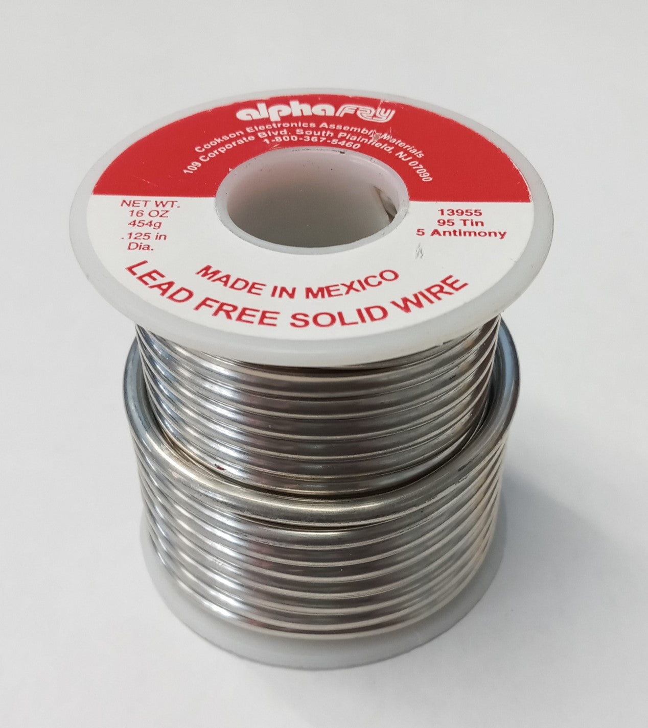 Alpha Fry 1-Pound 95/5 Spool Cookson Elect Lead-Free Solid Wire Solder AM13955
