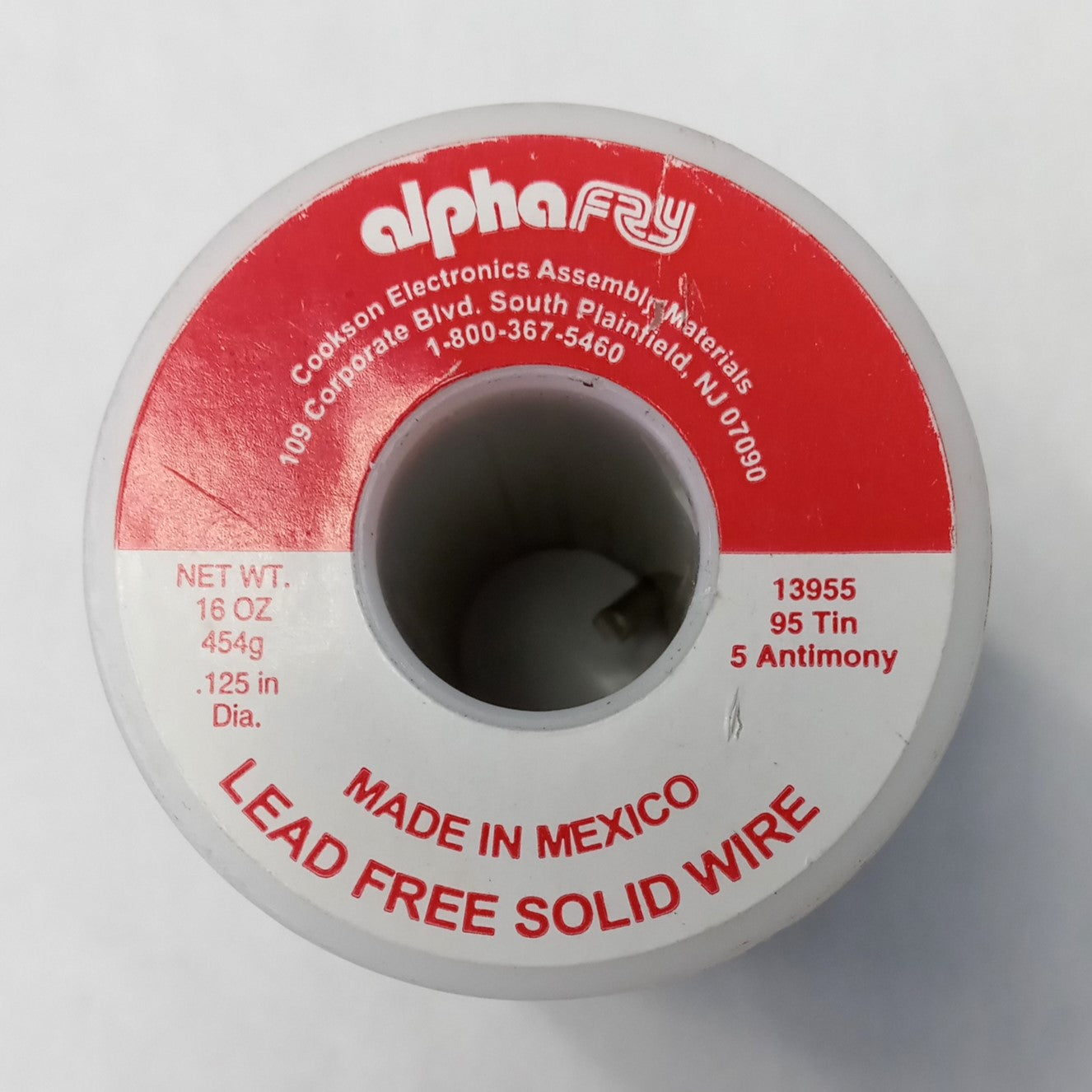 Alpha Fry 1-Pound 95/5 Spool Cookson Elect Lead-Free Solid Wire Solder AM13955