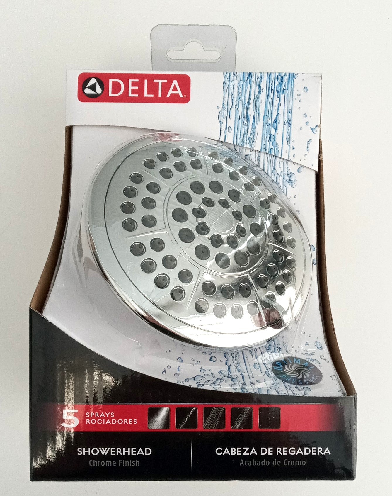 Delta 5-Spray Patterns Fixed Shower Head Chrome 1.75 GPM 4.94" 75554C