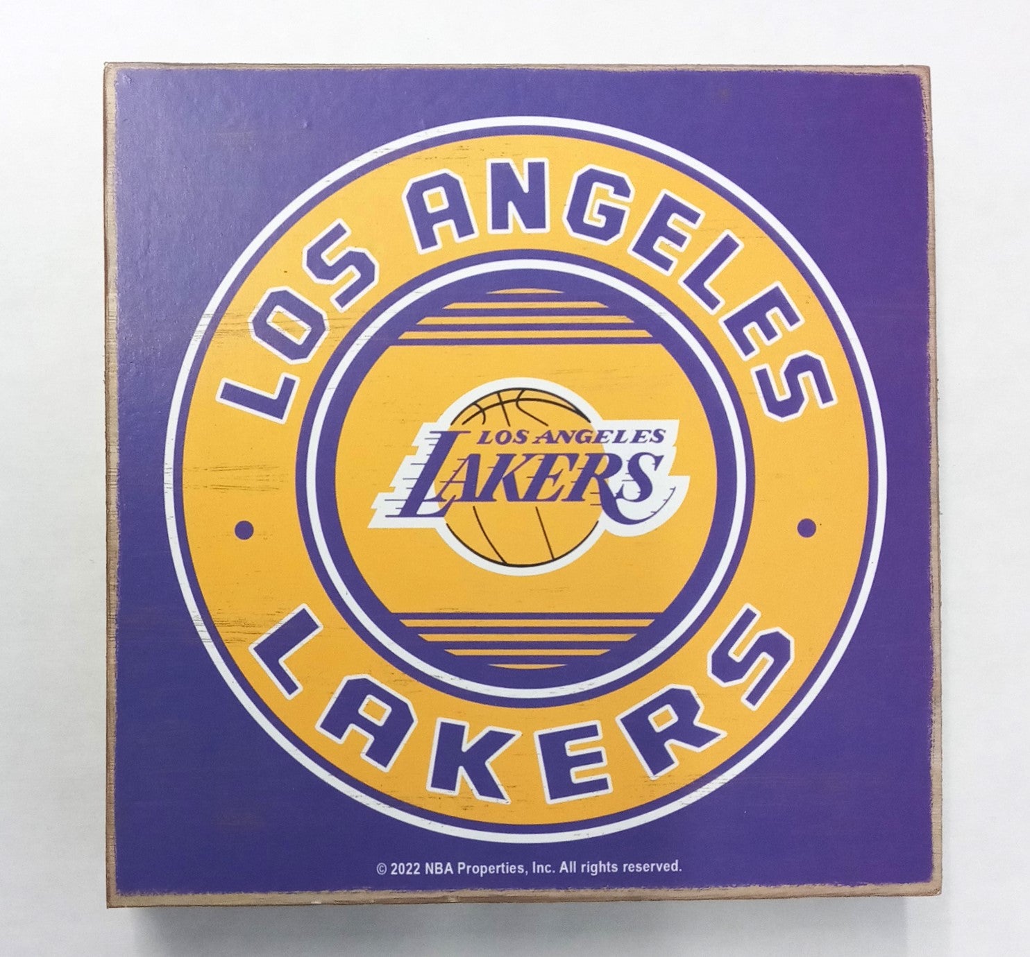 Open Road Los Angeles Lakers Logo Deep Wood NBA Licensed 90205269