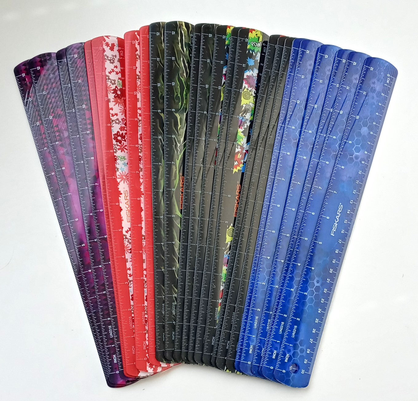 Fiskars Rulers 12" Acrylic 24pc ASSORTED COLORS 187090-1002
