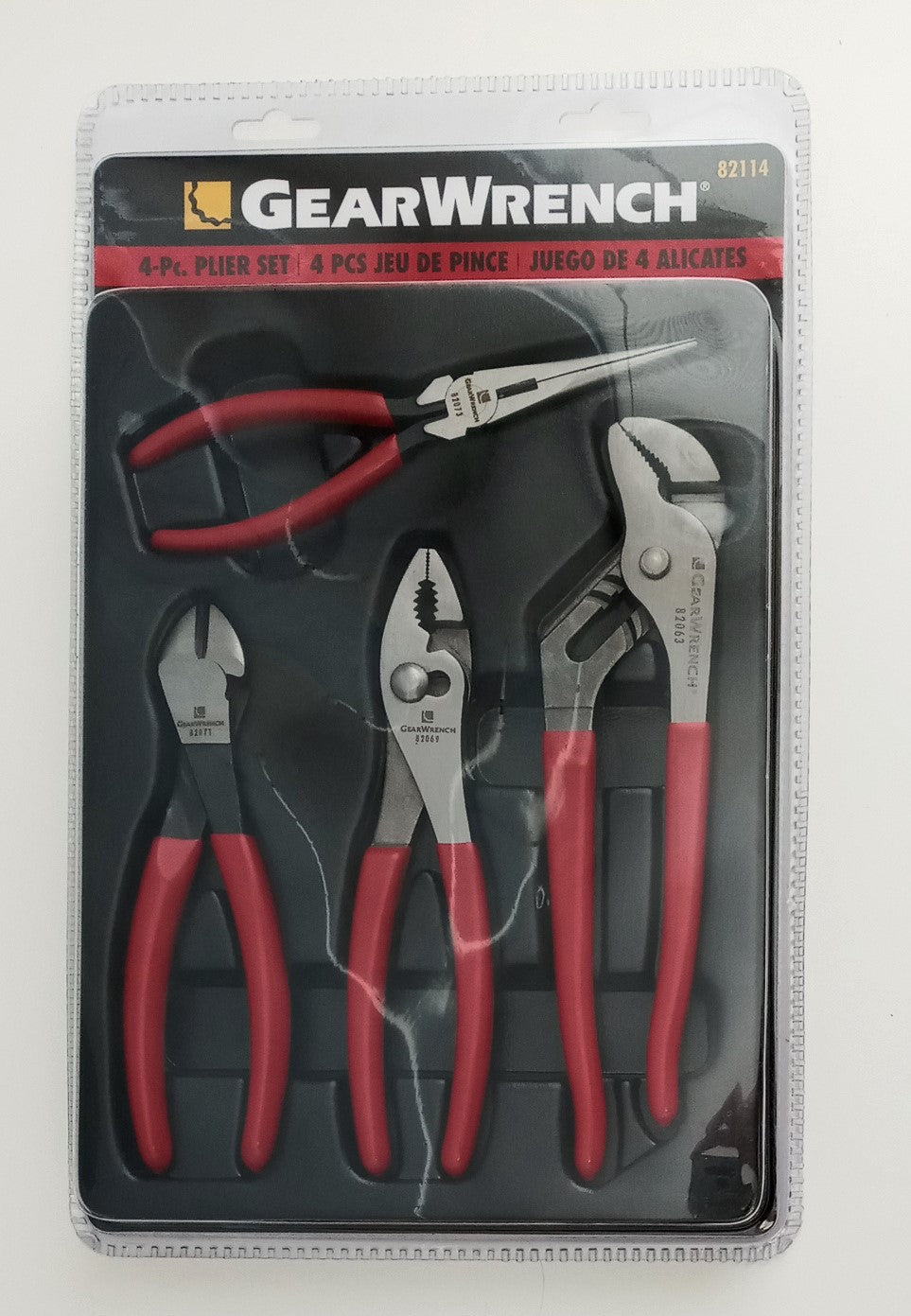 GEARWRENCH 4 Pc. Dipped Handle Plier Set - 82114
