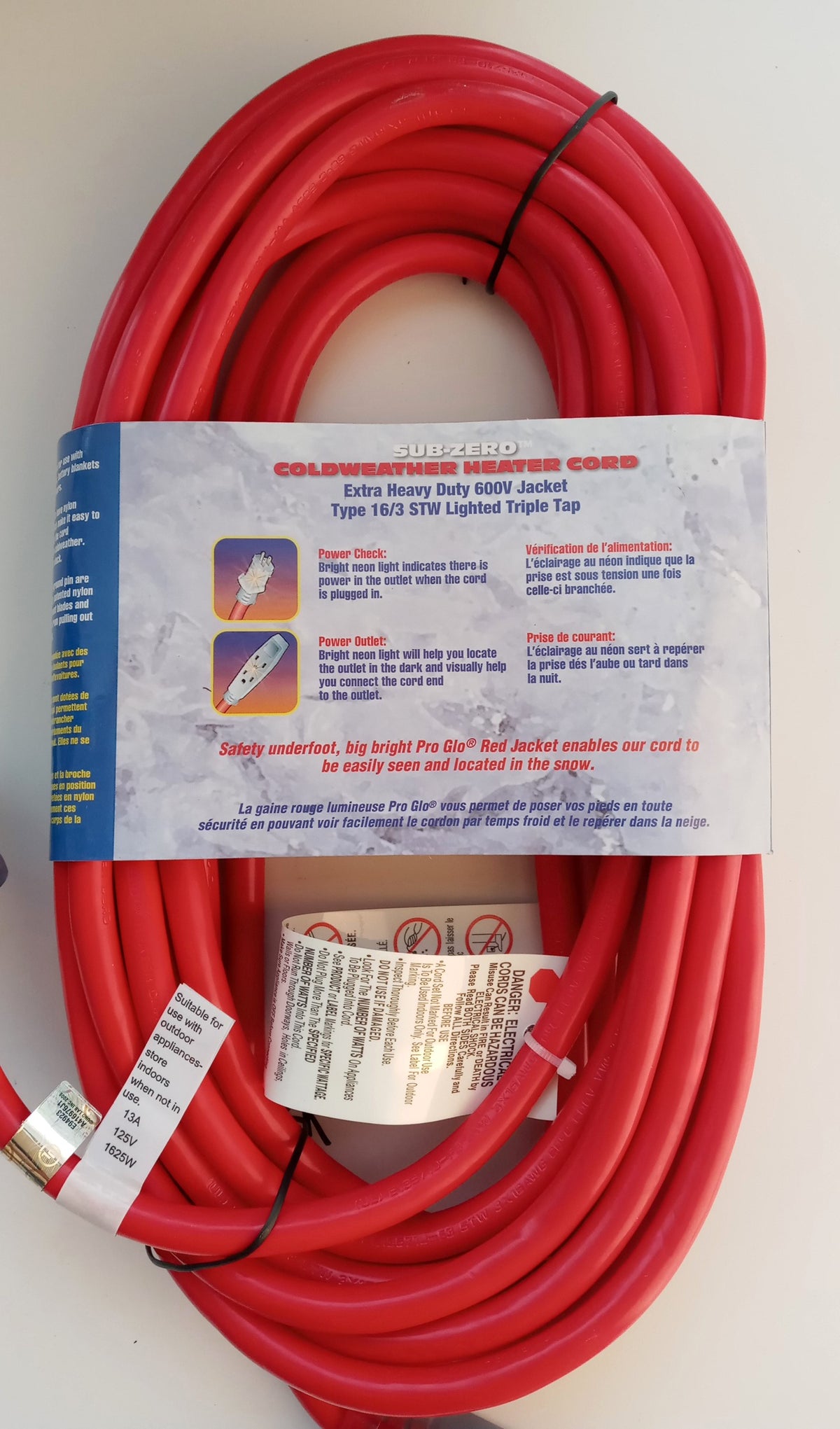 Century 26.2 FT. Sub Zero Heater Block Extension Cord Triple Lighted D19005429