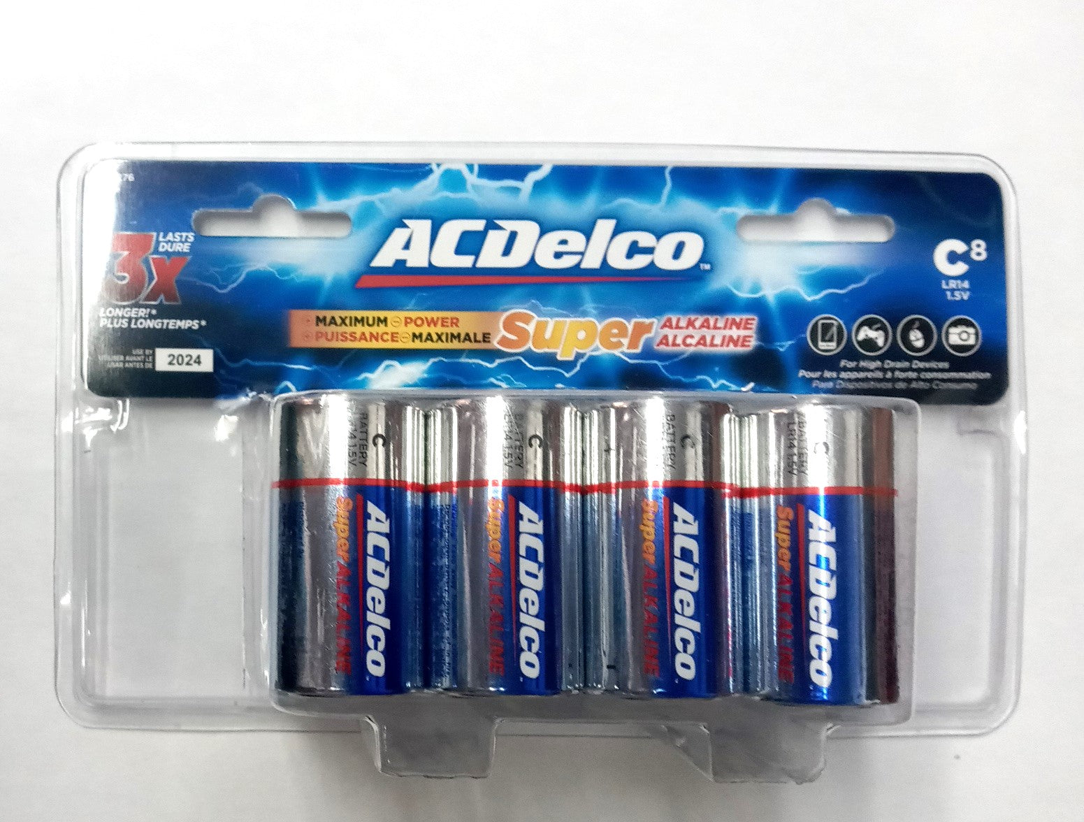 ACDelco Super Alkaline C8 Batteries 8-Pack AC276