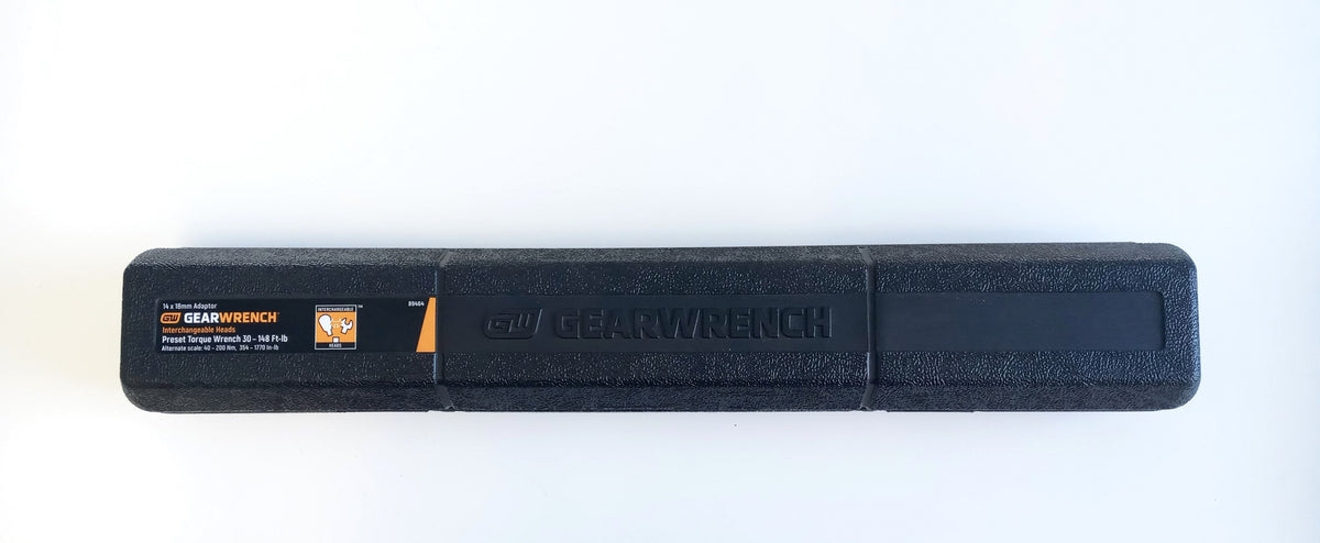 Gearwrench Torque Wrench Interchangeable Heads 14 x 18mm Preset 30-148 Ft-lb 894