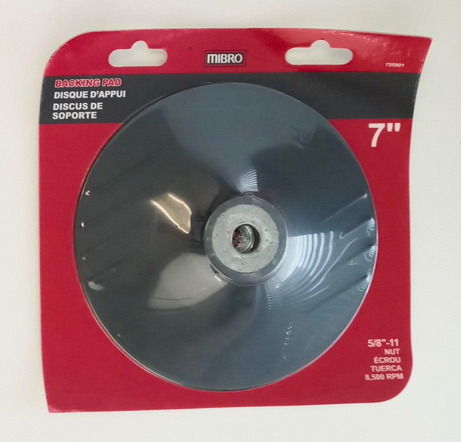 Mibro 7" Fiber Disc Grinder Backing Pad, 5/8"-11 755901