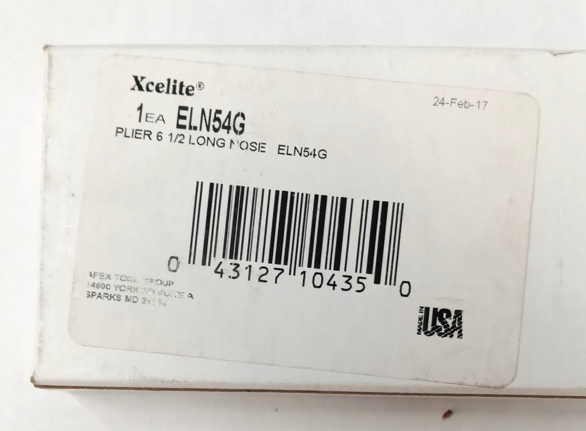 Xcelite 6-1/2" Long Nose Plier USA ELN54G