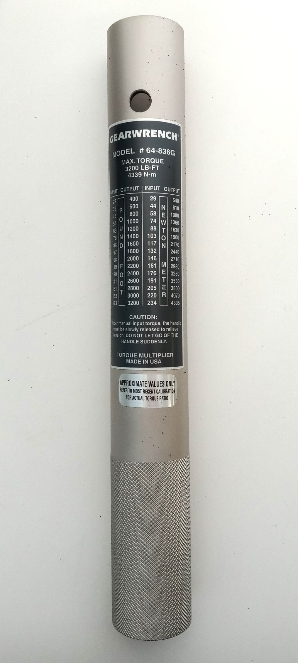 GEARWRENCH 3,200 Foot Pound Torque Multiplier USA 64-836G