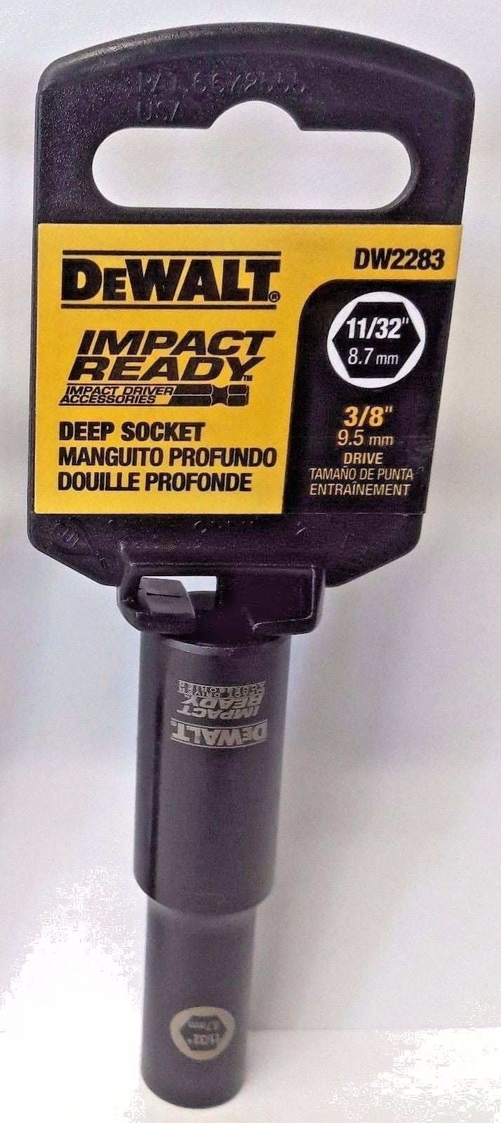 Dewalt DW2283 Impact Ready Deep Socket 11/32" 3/8 Drive