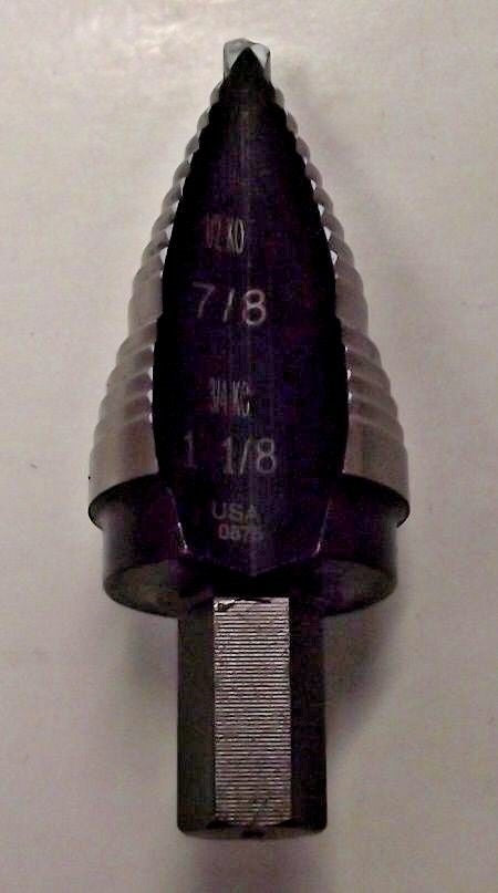 Irwin UNIBIT HSS Step Drill Bit 7/8 to 1-1/8 In USA IWAS10239DF
