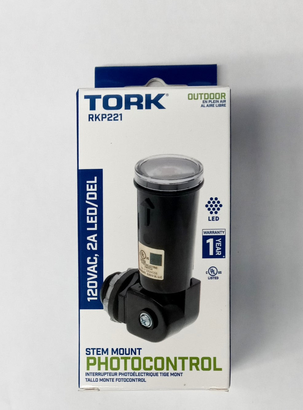 TORK Outdoor Stem Mount Photocell Photocontrol Switch 120V RKP221