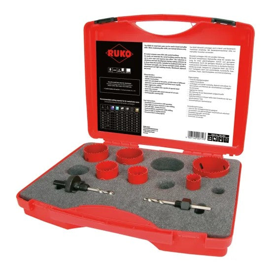 Roku 8pc. Bi-Metal Electricians Hole Saw Set HSS 106302 Germany