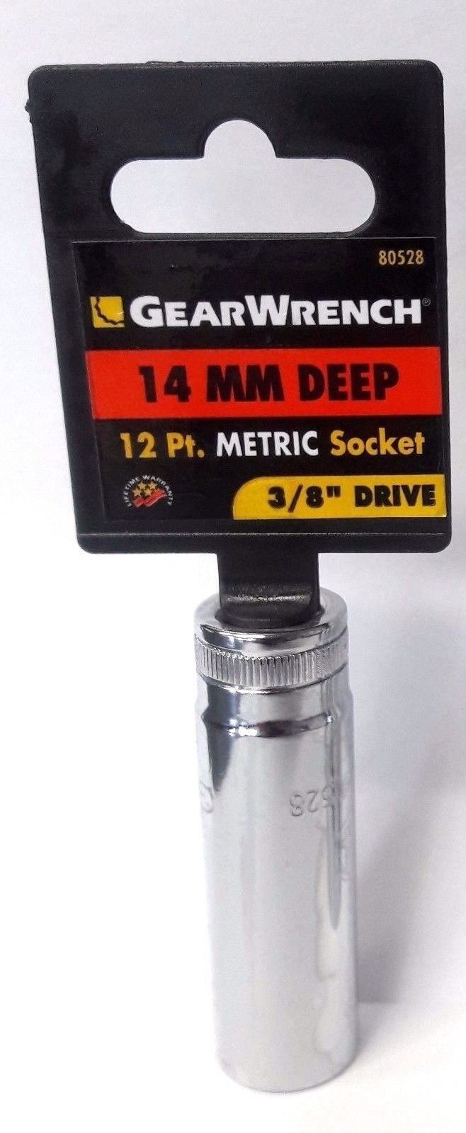 Gearwrench 80528 3/8" Drive 12 point Deep Socket 14mm