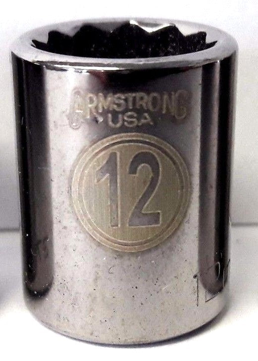 Armstrong 37-112 1/4" Drive 12mm Socket 12pt USA