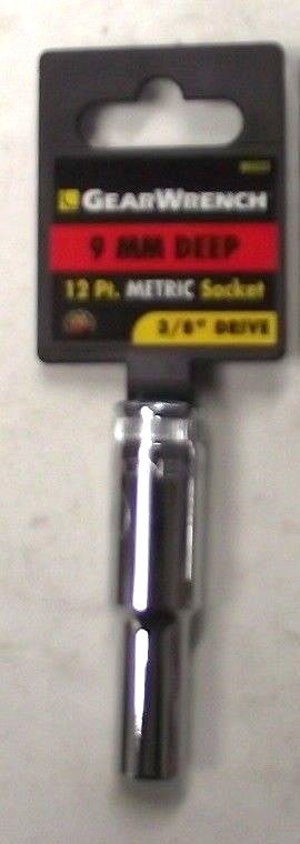 Gearwrench 80523 3/8” Dr.12 Pt. Deep Metric Socket 9mm
