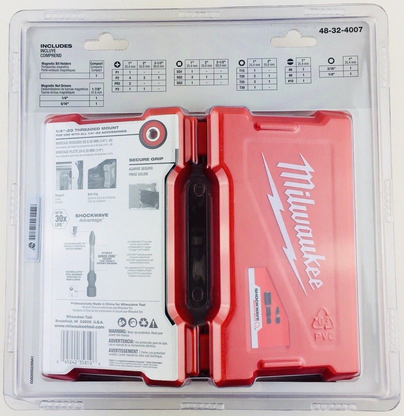Milwaukee 48-32-4007 35-Piece Impact Driver Bit Set
