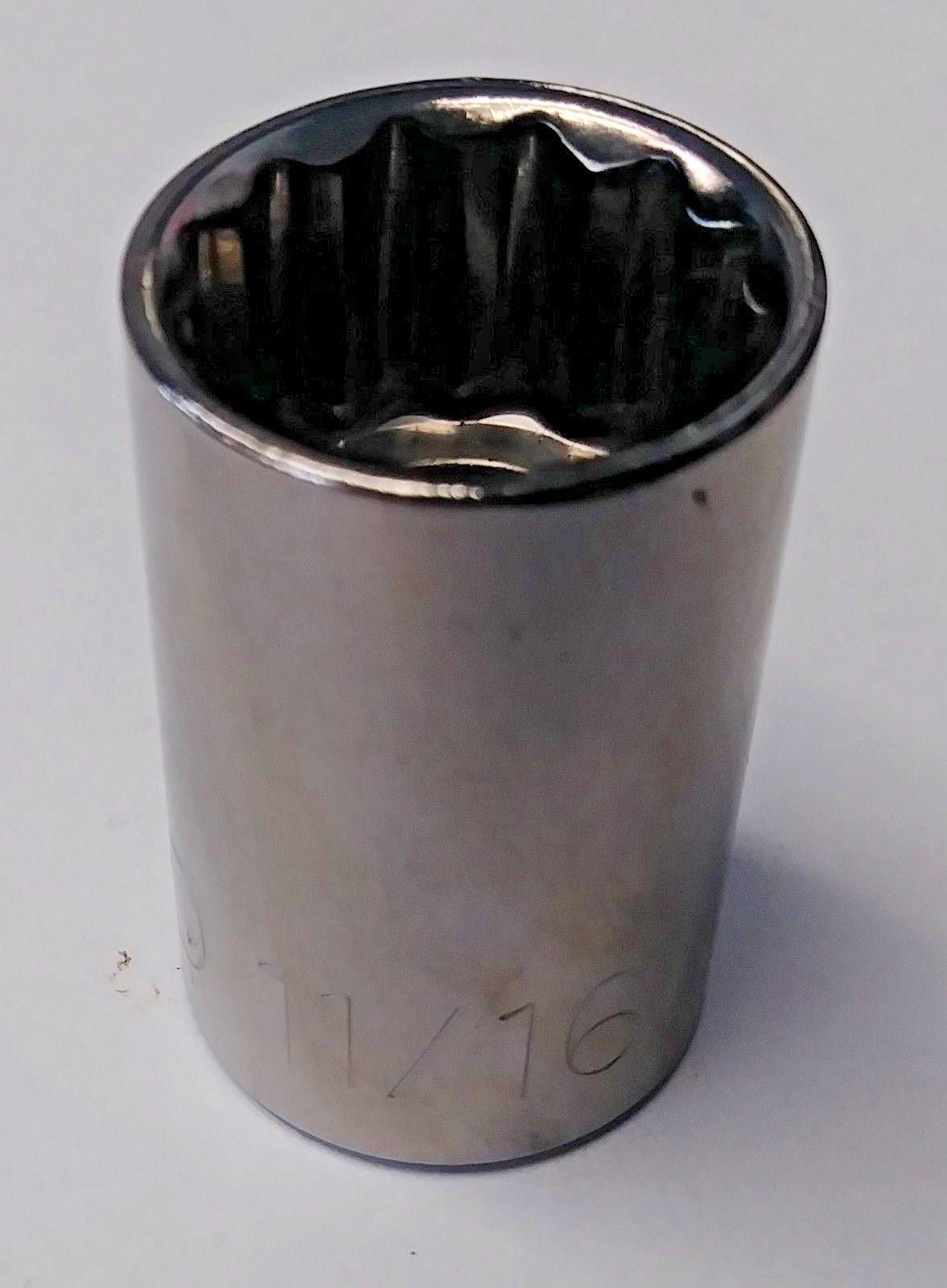 KD Tools 533122 1/2" Drive Standard 12 Point 11/16" Socket USA