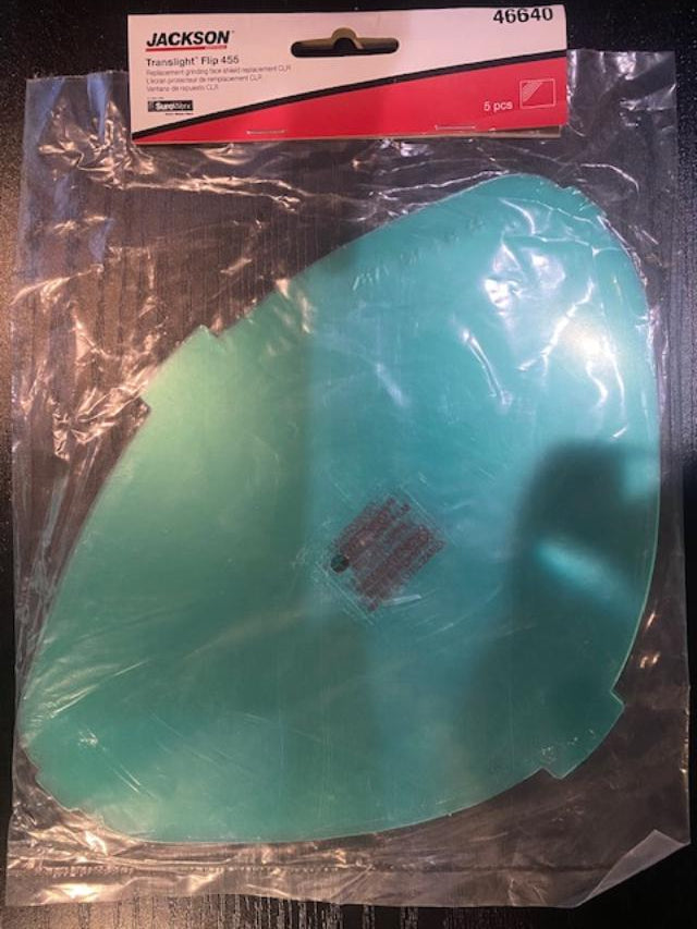 Jackson 455 Flip Face Shield Replacement Windows for Welding Helmet 5pk 46640